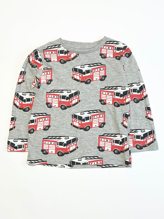Fire trucks top - Size 2-3