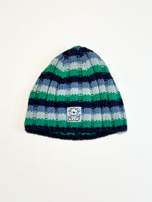 Striped knit beanie - Size 1-2 years