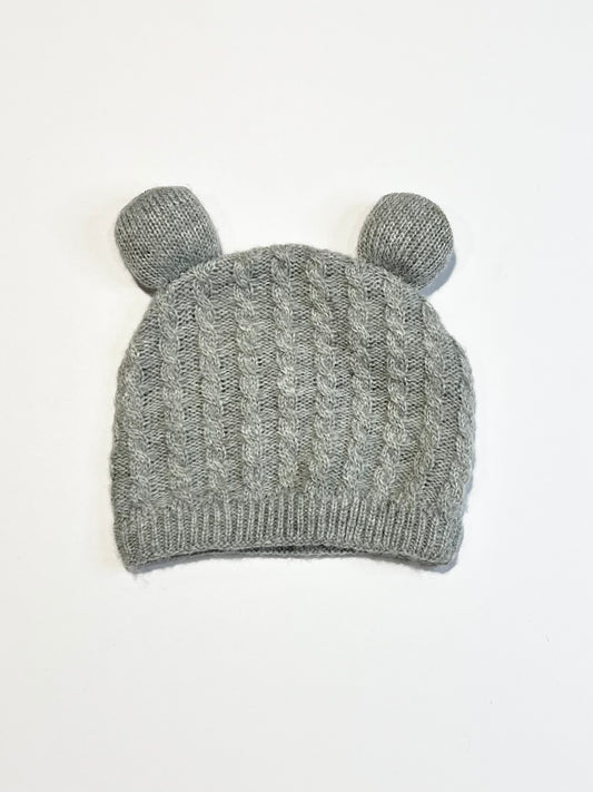 Grey knit beanie - Size 3-12 months