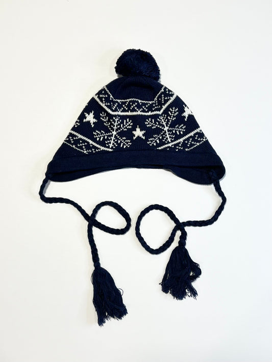 Navy knit beanie - Size 3-6 months