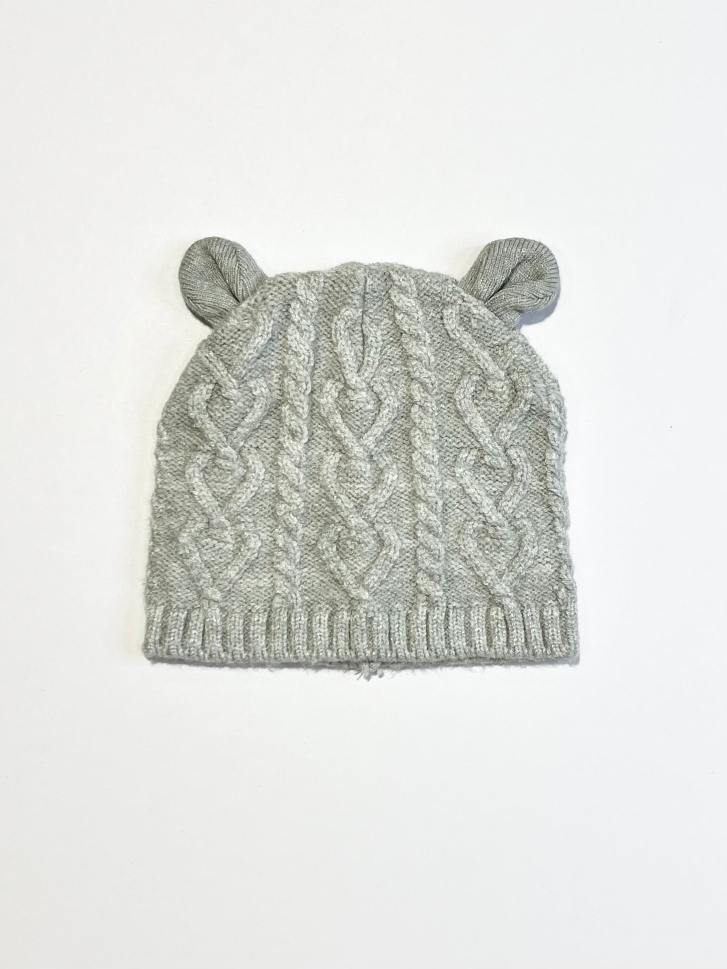 Grey knit beanie - Size 0-6 months
