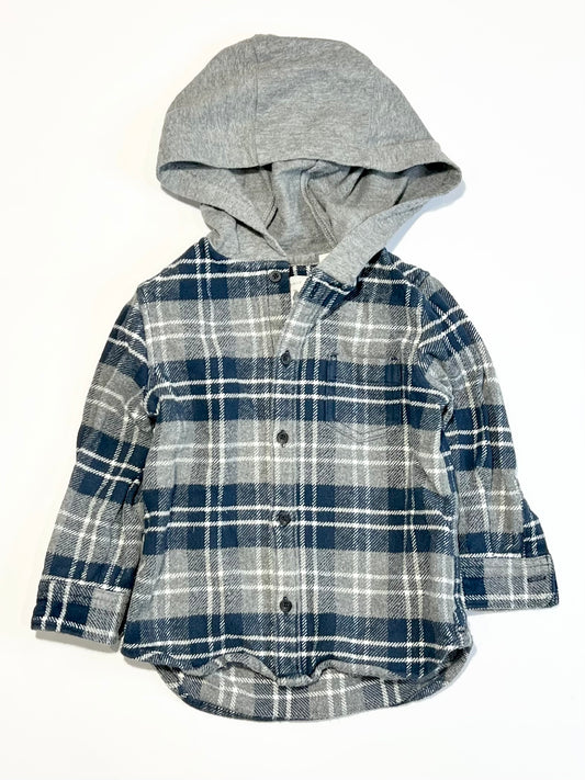 Hooded flannelette shirt - Size 2