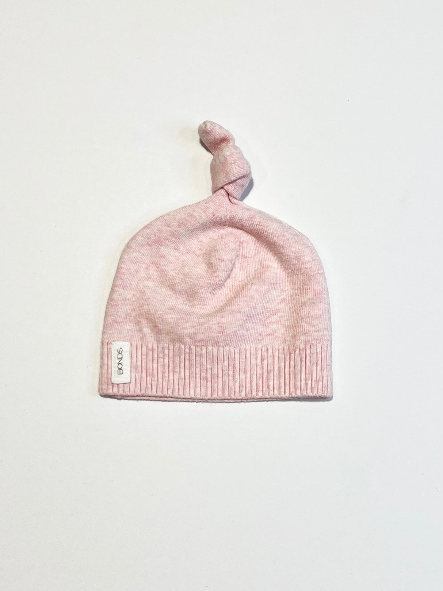 Pink knot beanie - Size 0-6 months
