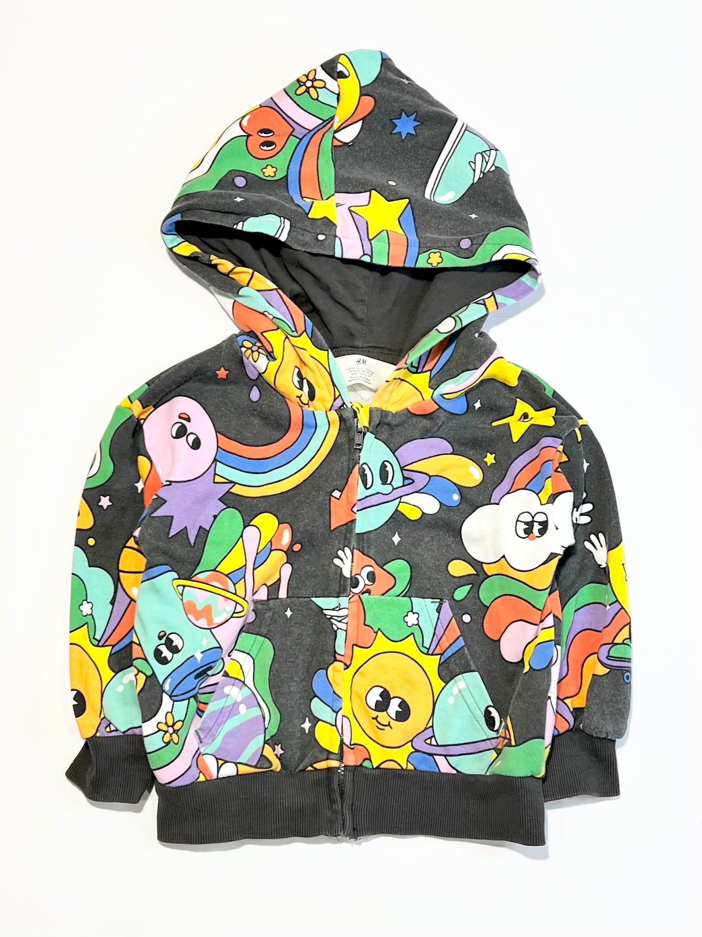 Suns and rainbows zip hoodie - Size 2