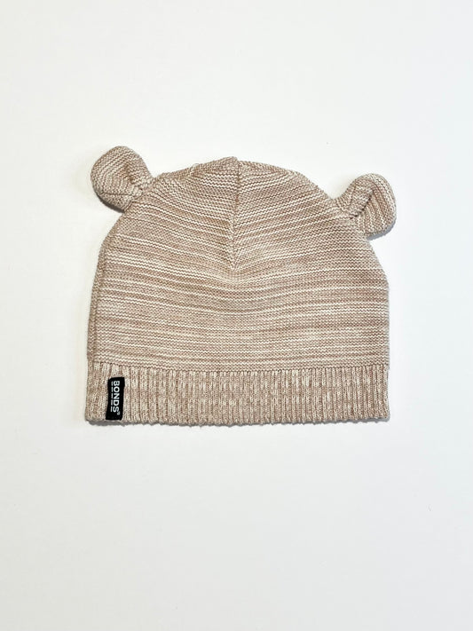 Brown knit beanie - Size 1-2 years