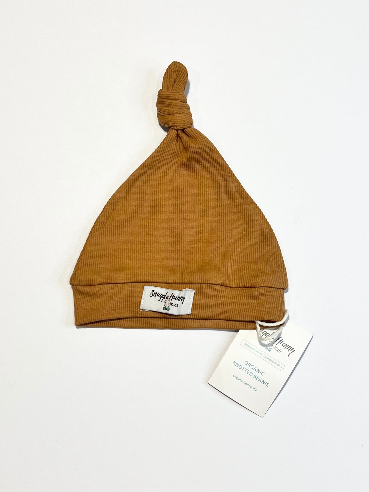 Organic knotted beanie brand new - Size 0-6 months