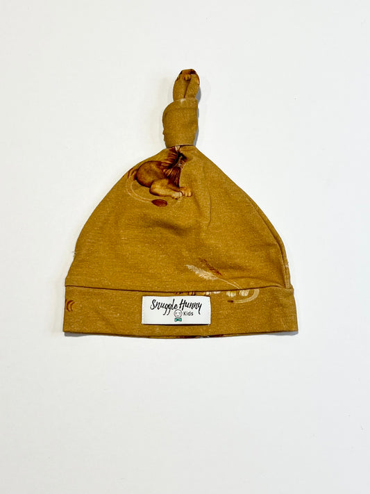 Organic knotted beanie - Size 0-6 months