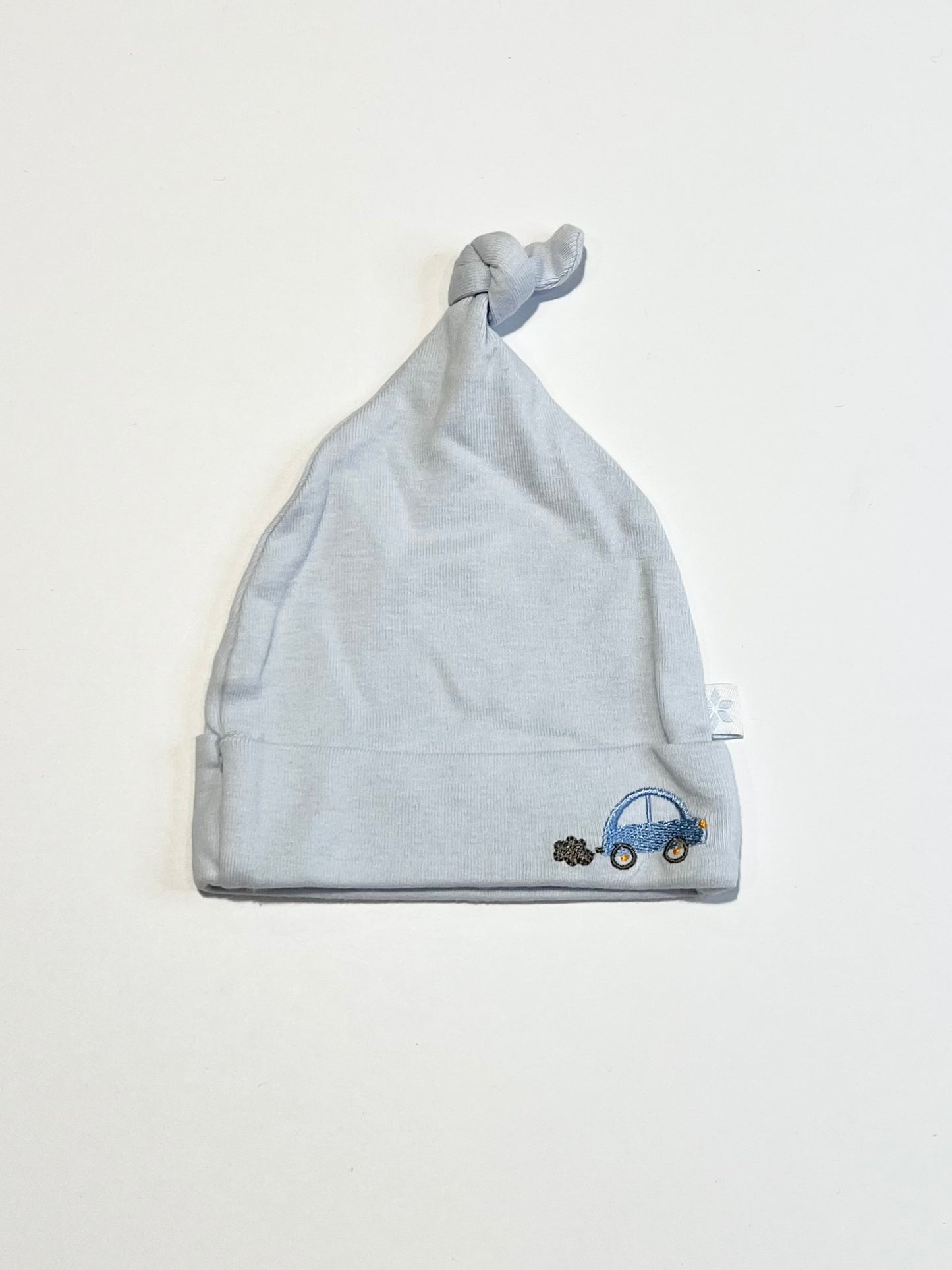 Blue car beanie - Size medium