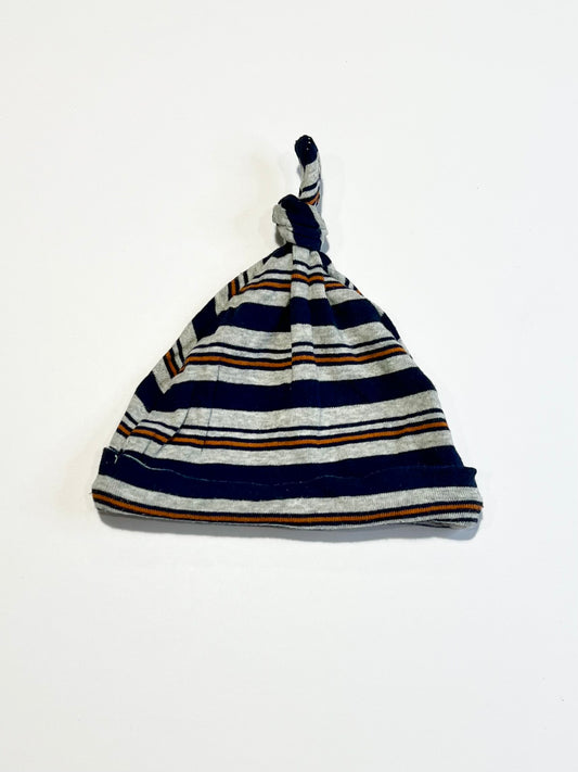 Striped ribbed beanie - Size 3-6 months