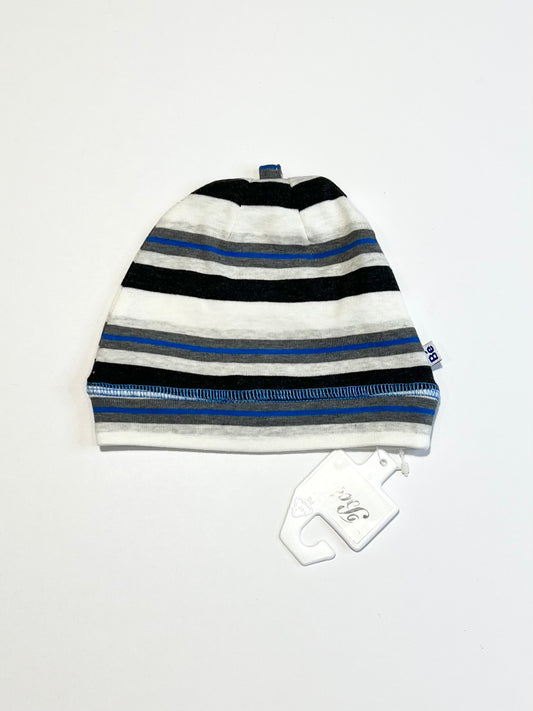 Striped beanie brand new - Size 3-6 months