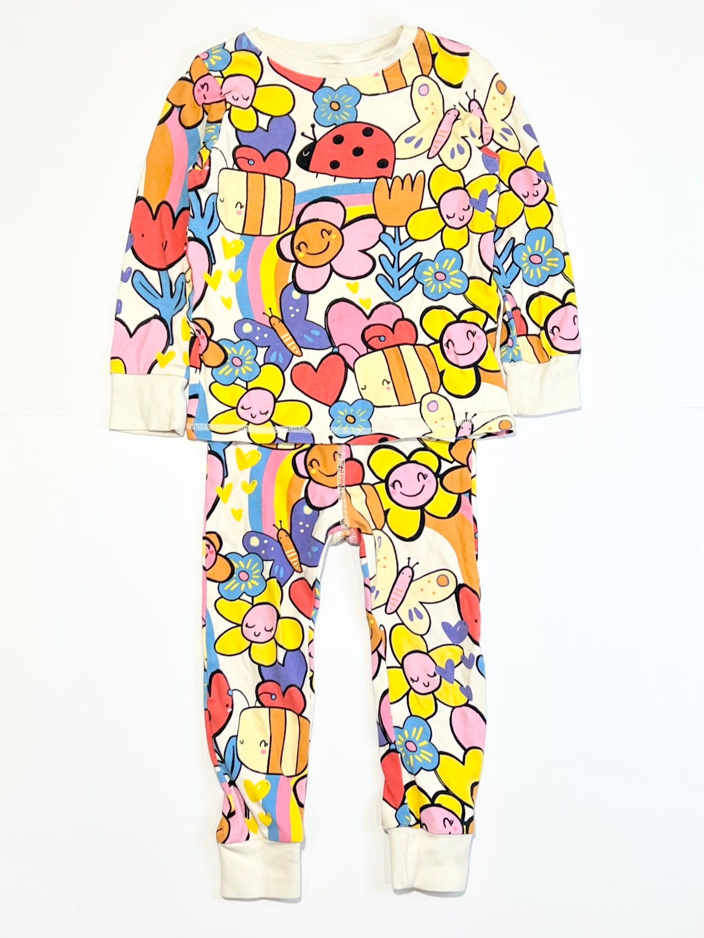 Flowers and insects pyjamas - Size 2-3