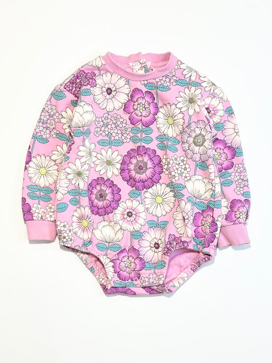 Floral fleece bodysuit - Size 2