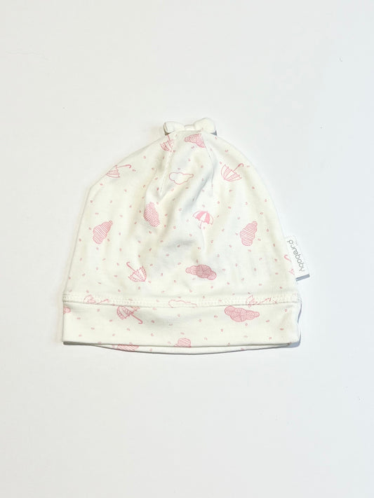 Pink clouds beanie - Size 1-2 years