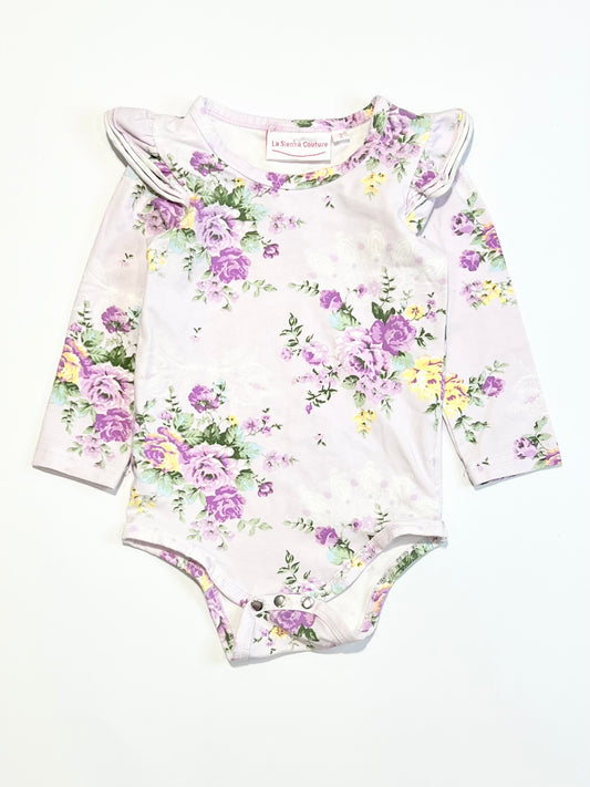 Floral flutter bodysuit - Size 2