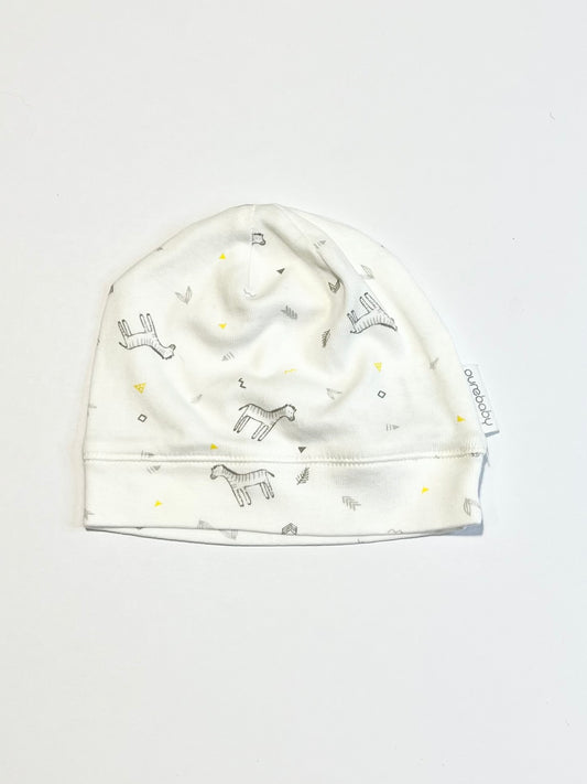 Zebras beanie - Size 1-2 years