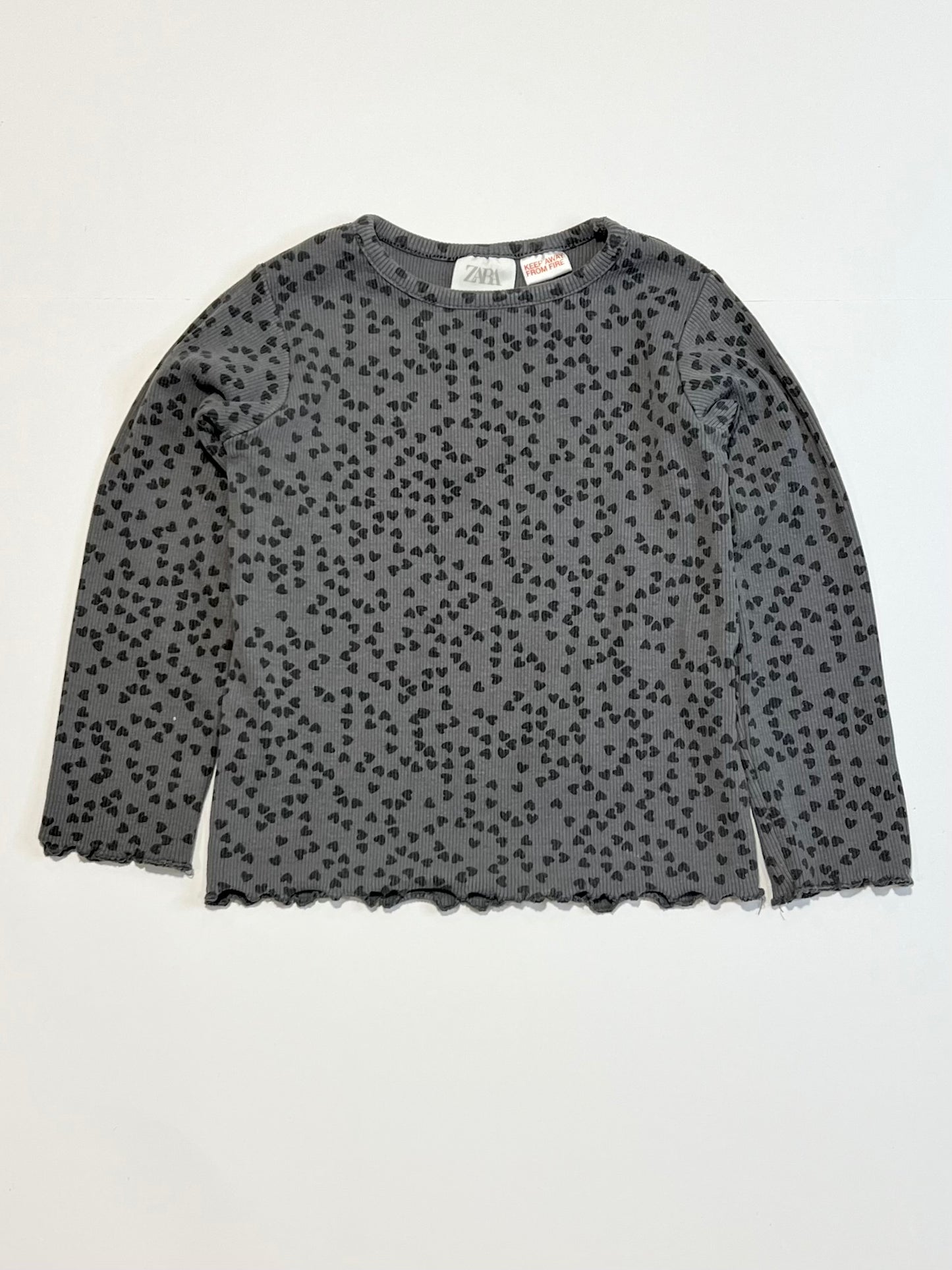 Ribbed hearts top - Size 2