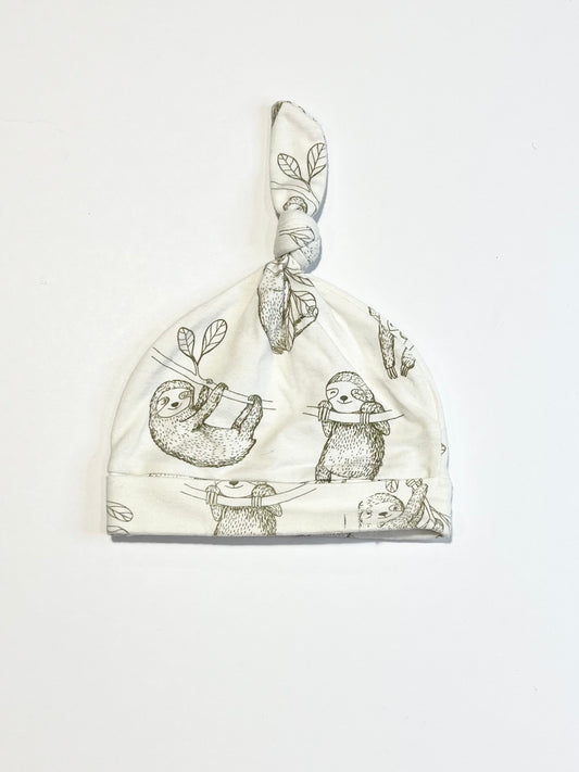 Sloths beanie - Size 0-3 months