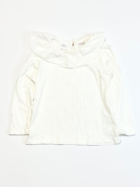 White collared top - Size 2-3