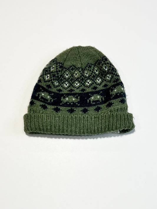 Green aliens beanie - Size 0-8 months