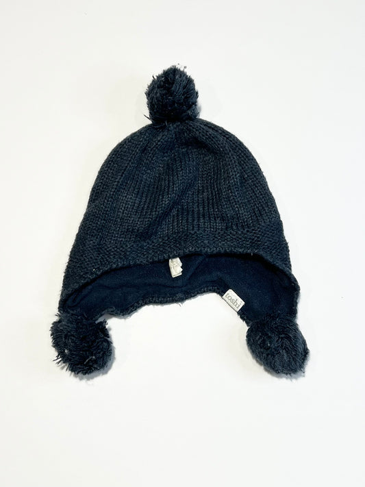 Navy knit beanie - Size 8-24 months