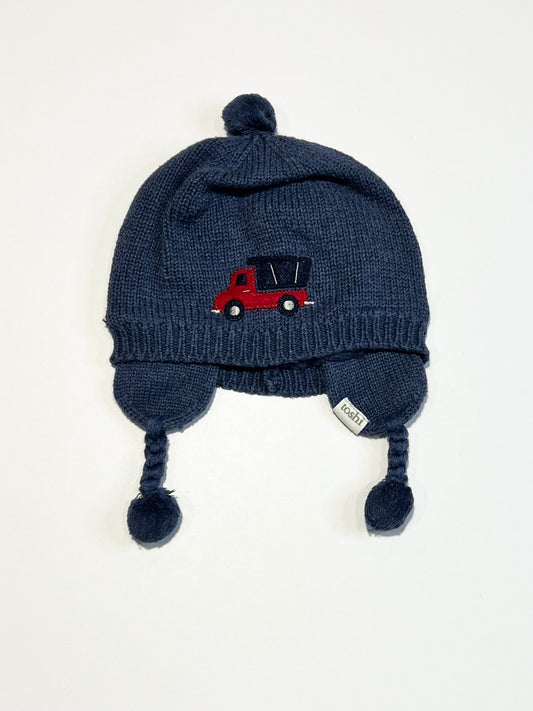Blue truck beanie - Size 0-8 months