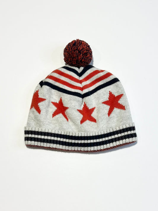 Stars pompom beanoe - Size 4+