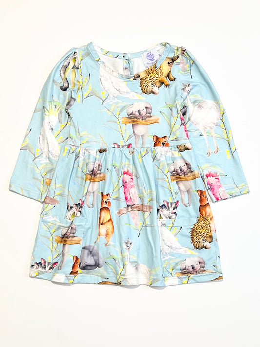 Aussie animals dress - Size 2