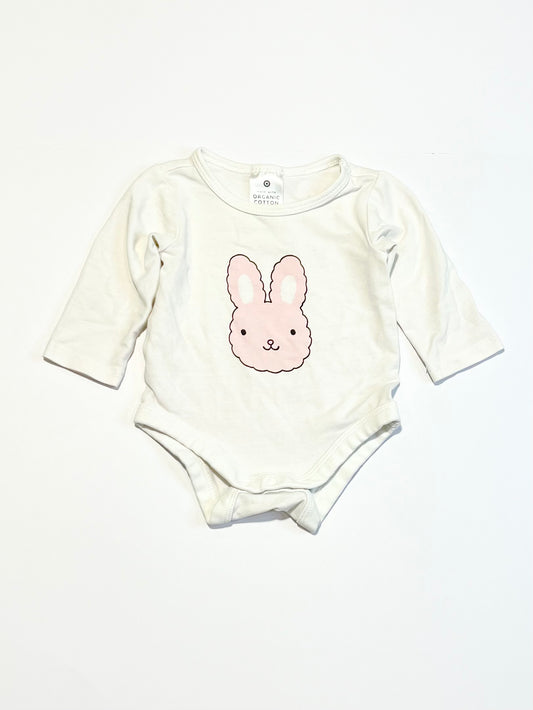 Pink bunny bodysuit - Size 0000