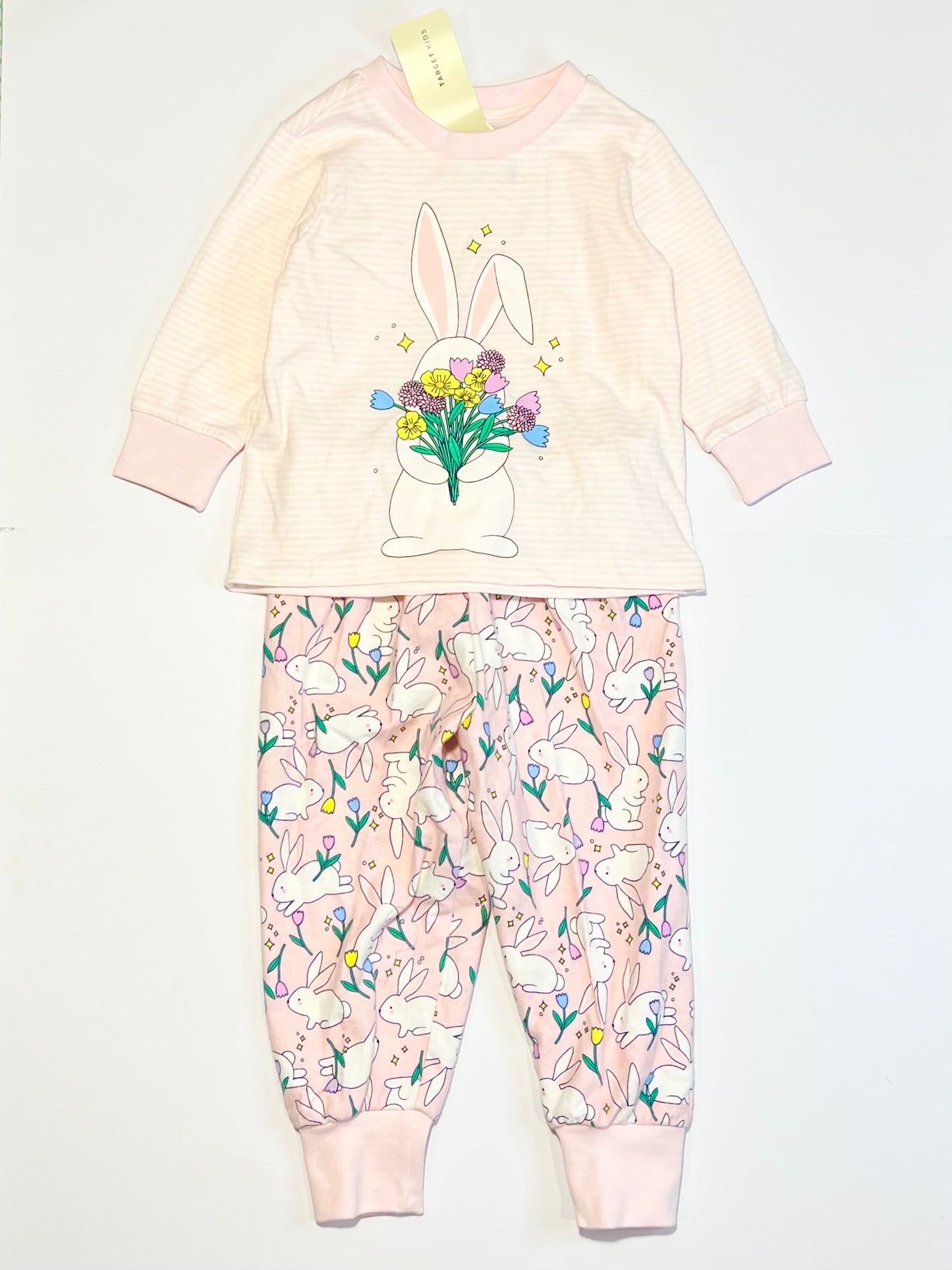 Pink bunny pyjamas brand new - Size 1