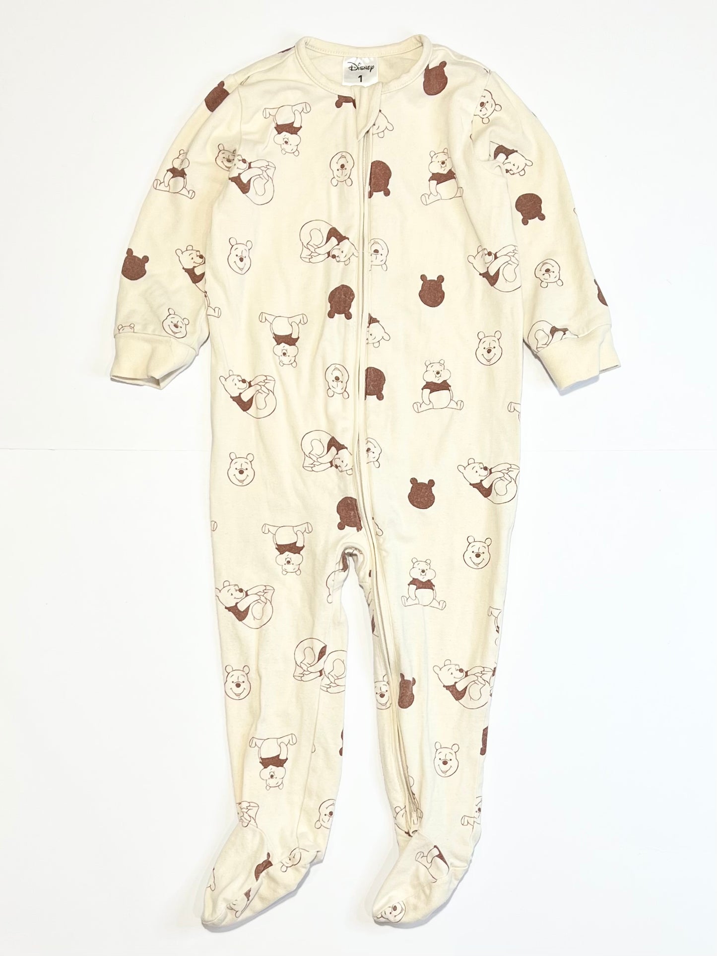 Winnie the Pooh zip oneise - Size 1