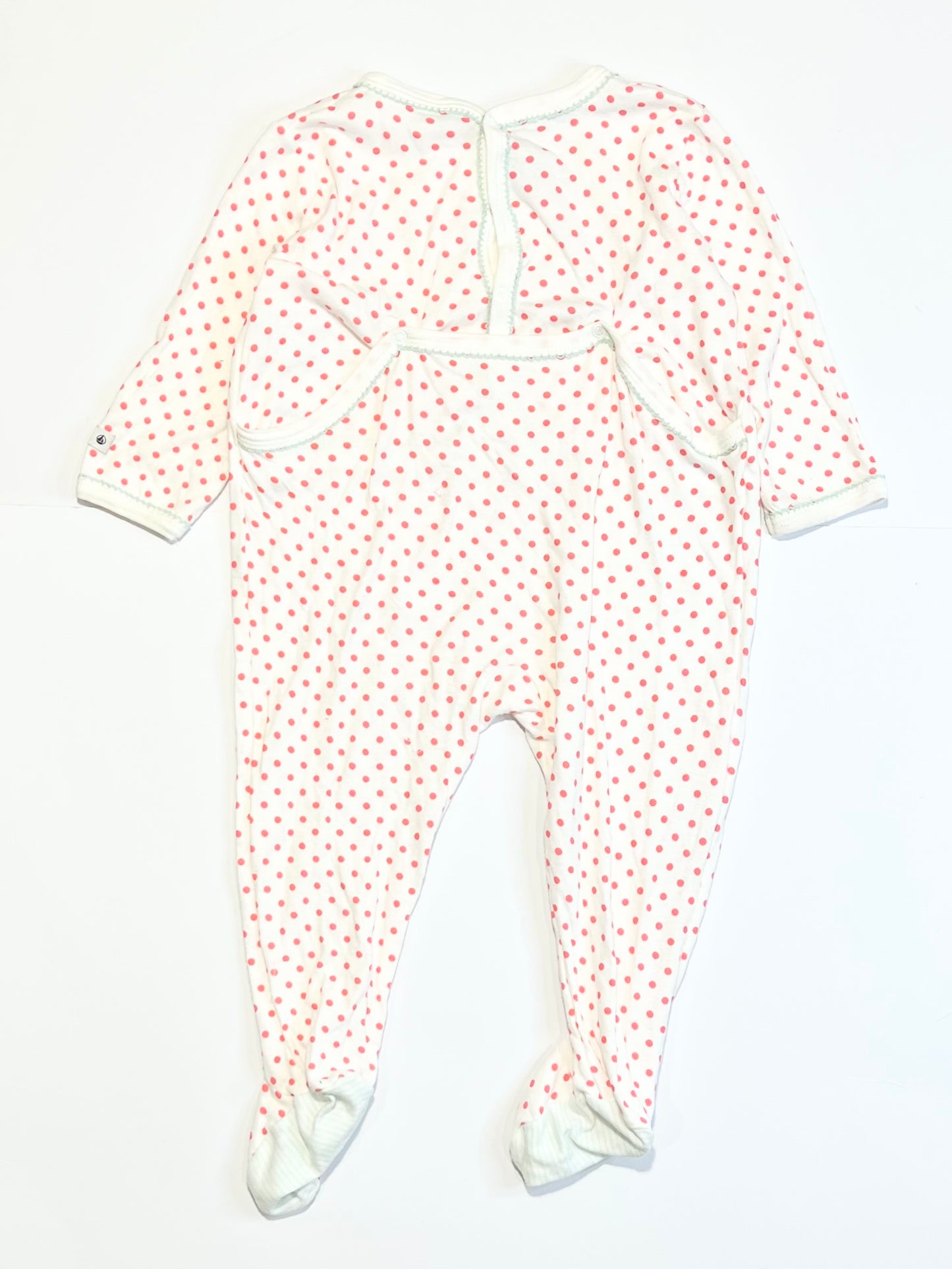 Pink spotty onesie - Size 1