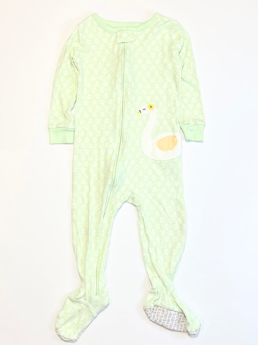 Green swan zip onesie - Size 1