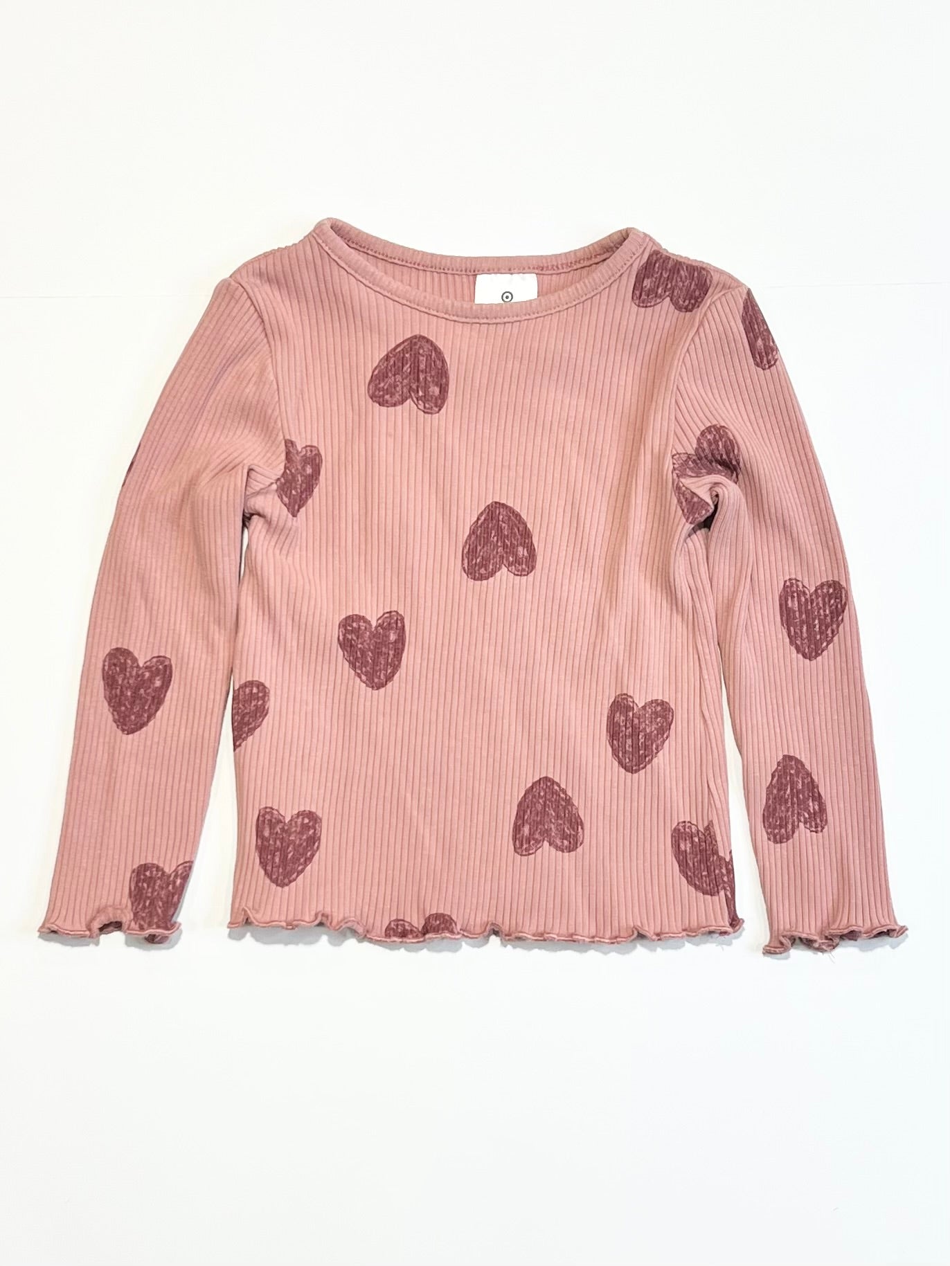 Ribbed hearts top - Size 1