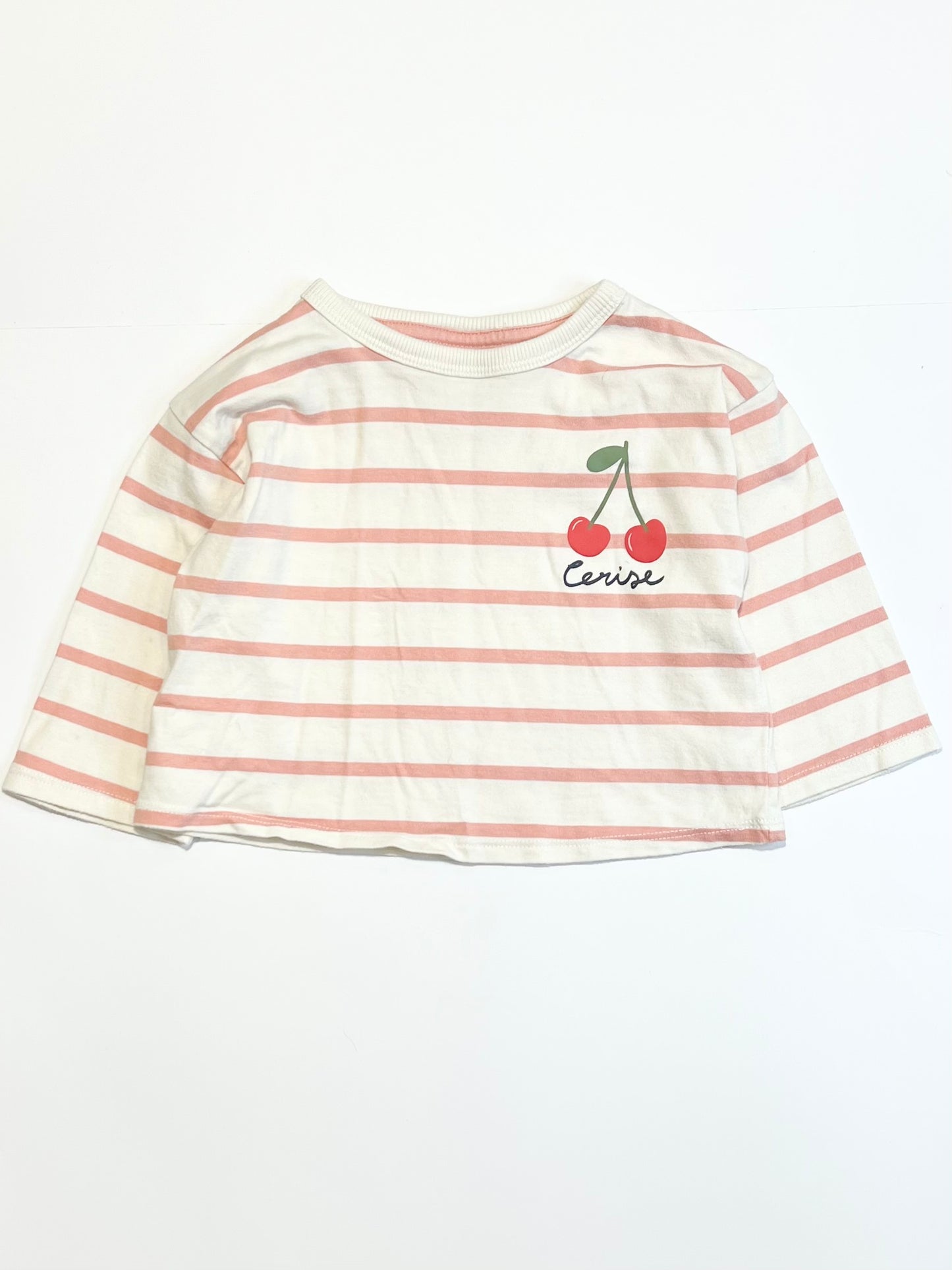 Striped cherry top - Size 1