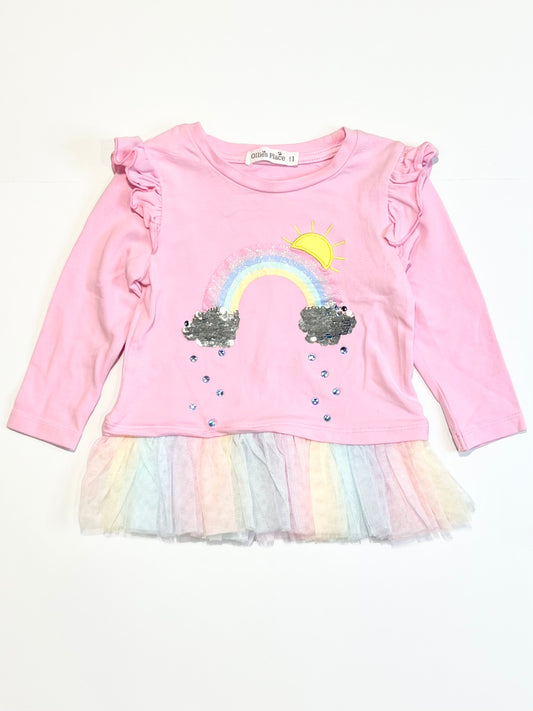 Sequined rainbow top - Size 1
