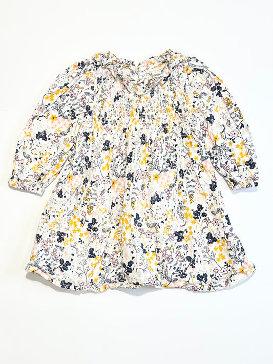 Shirred floral dress - Size 1