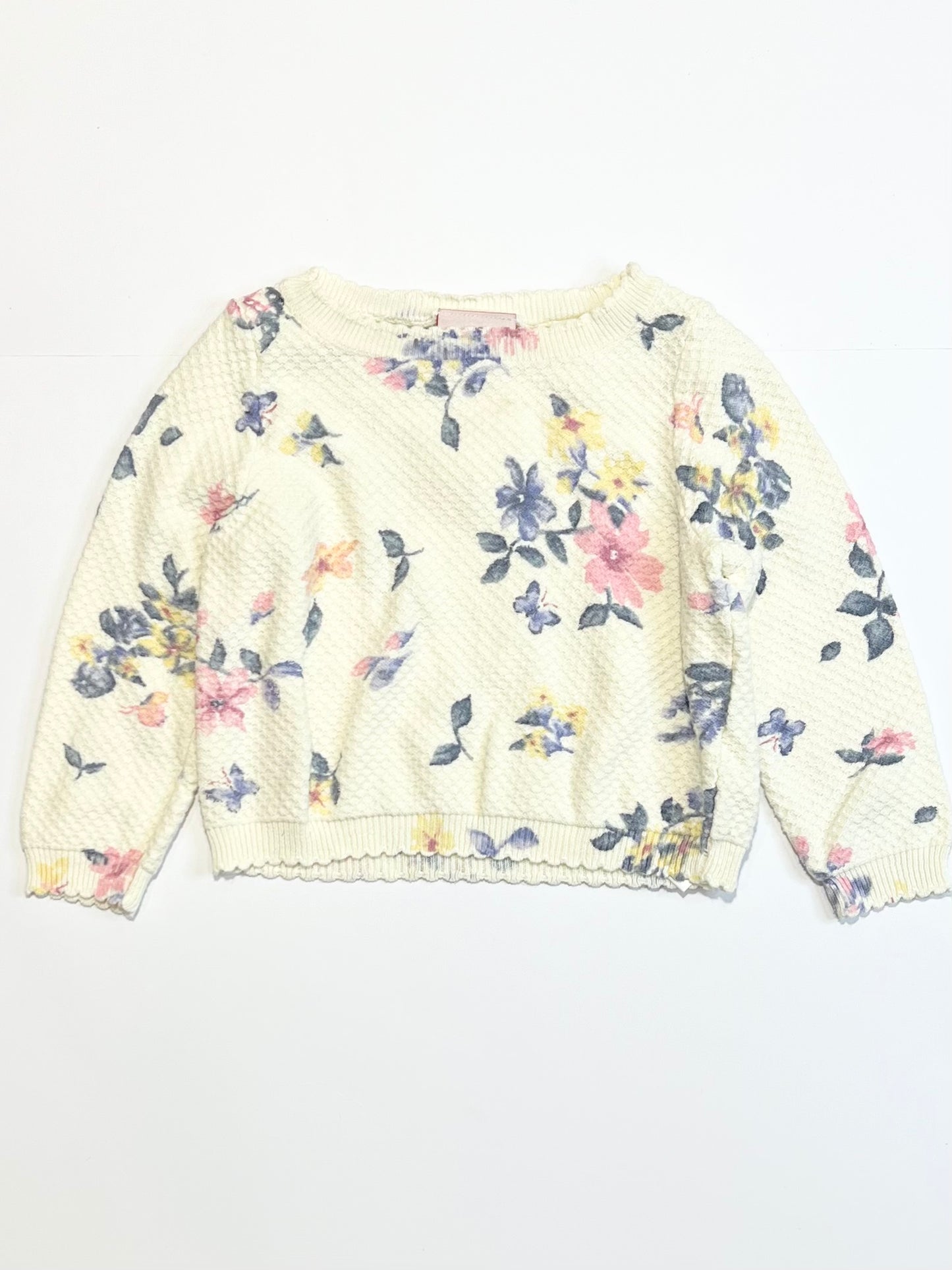 Floral waffle jumper - SIze 1