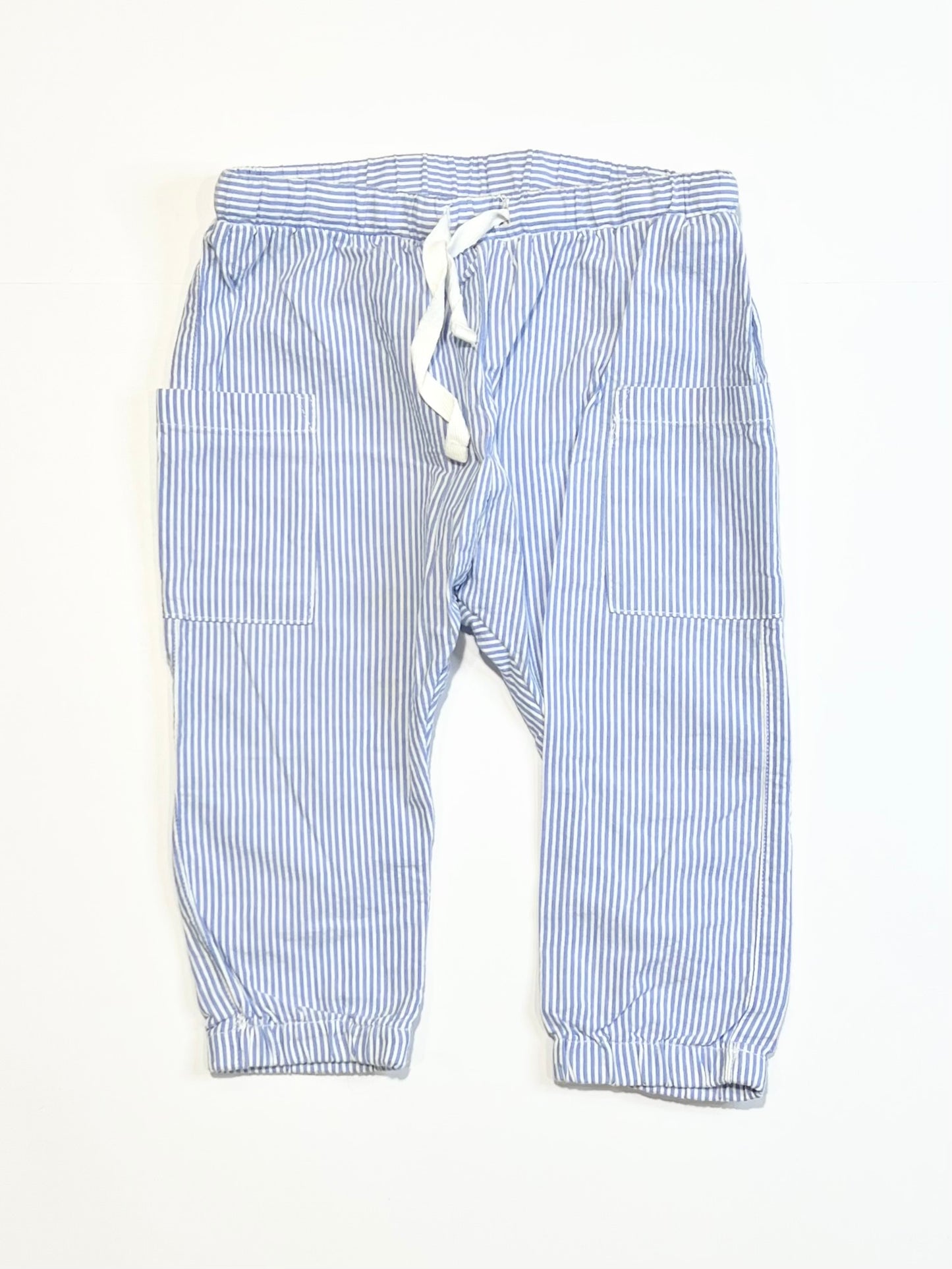 Striped cotton pants - Size 9-12 months