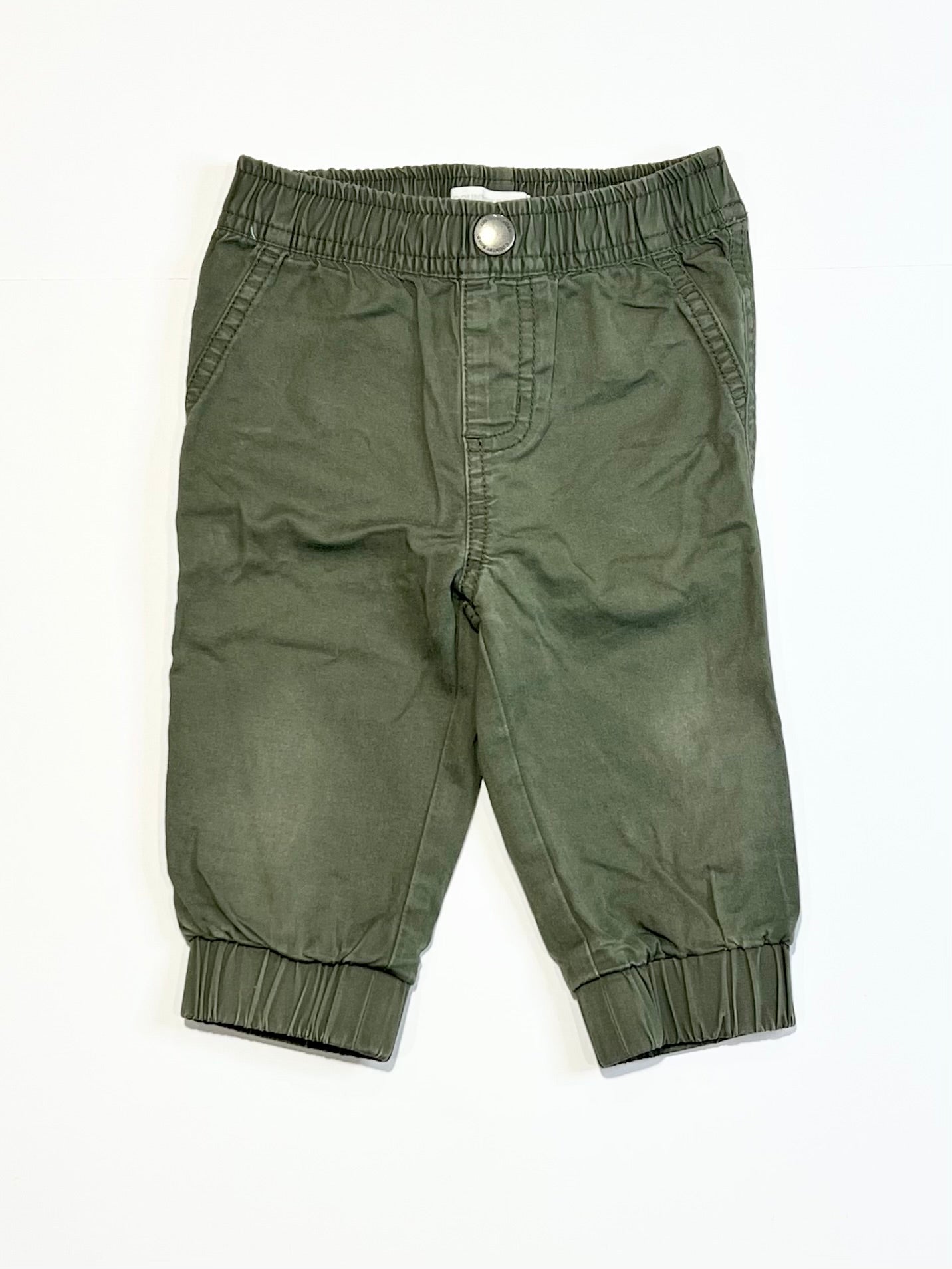 Green cuffed pants - Size 0