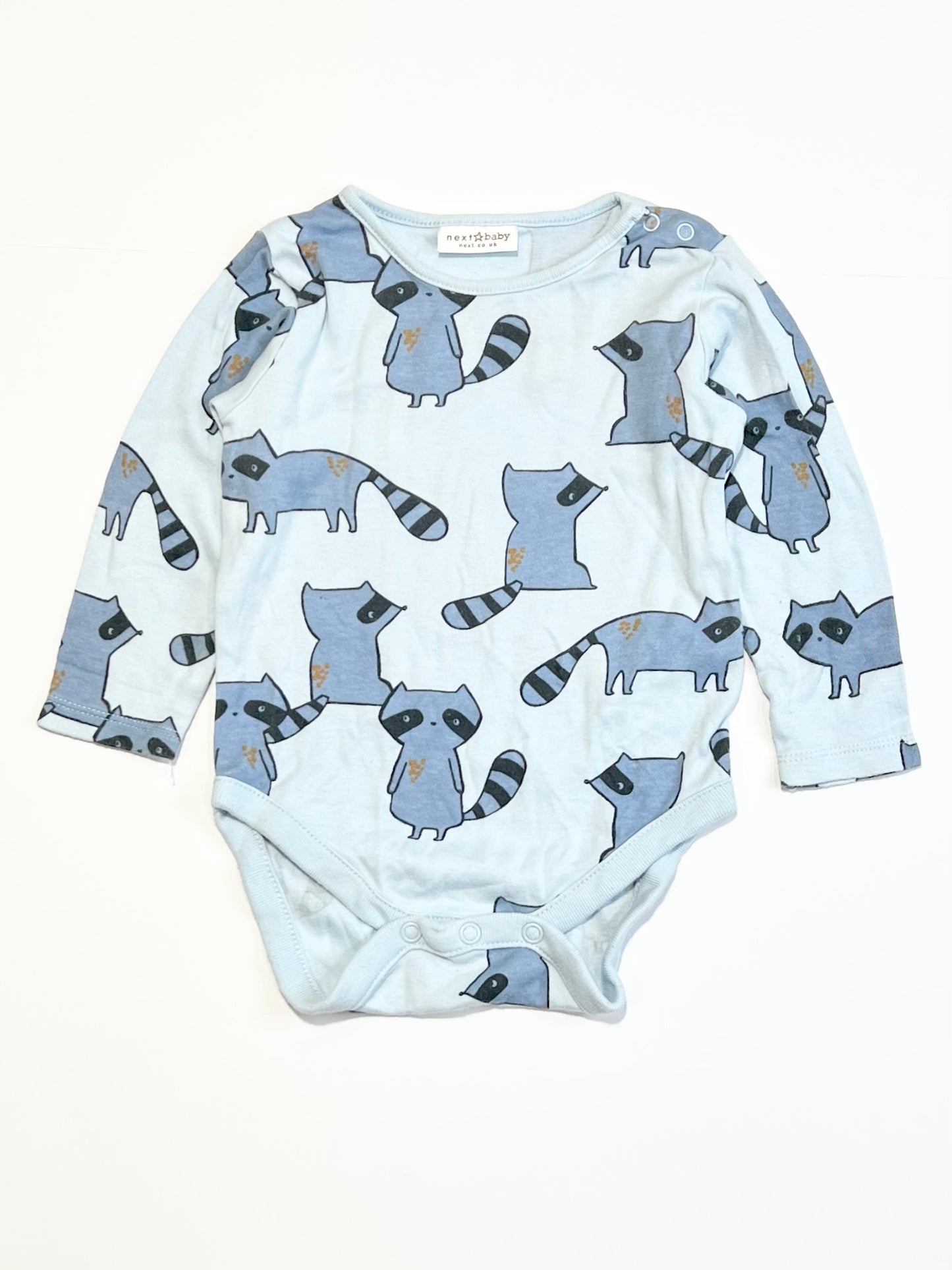 Blue racoon bodysuit - Size 6-9 months