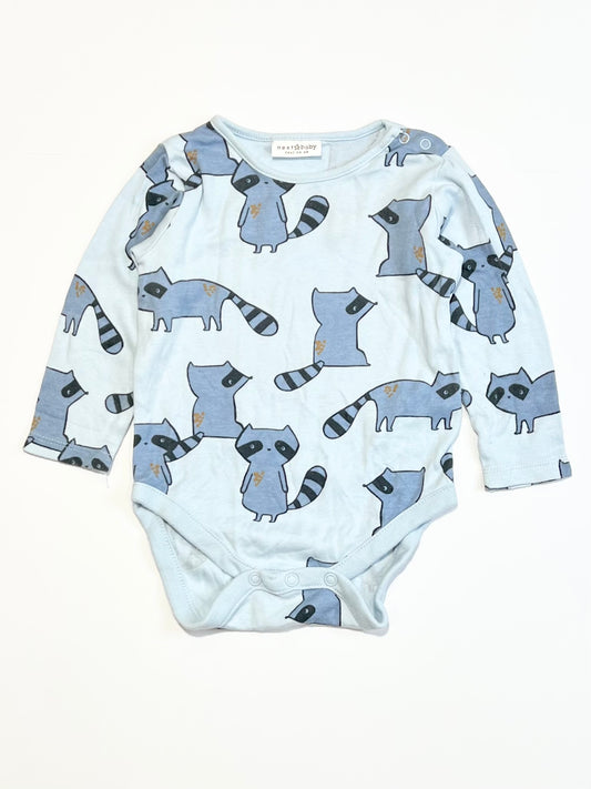 Blue racoon bodysuit - Size 6-9 months
