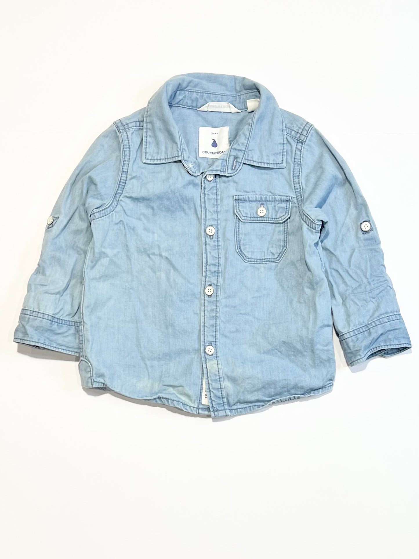 Blue cotton shirt - Size 0