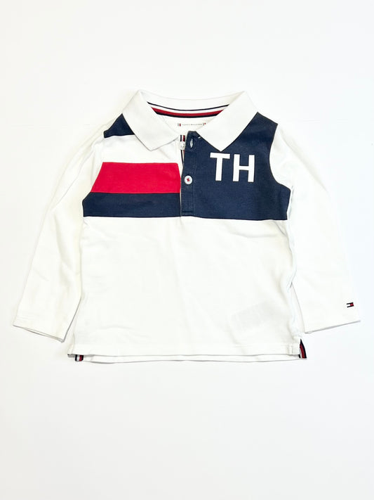 White polo shirt - Size 9-12 months