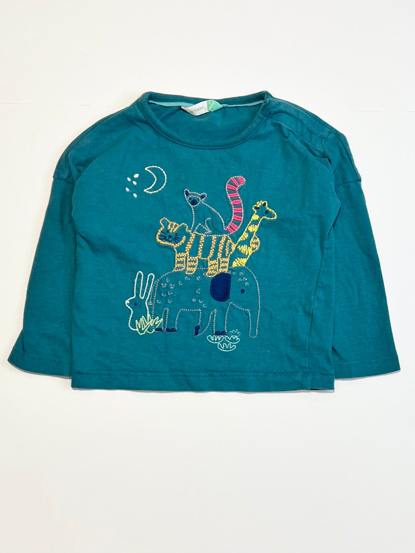 Embroidered animals top - Size 6-9 months