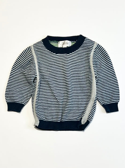 Striped knit jumper - Size 6-9 months