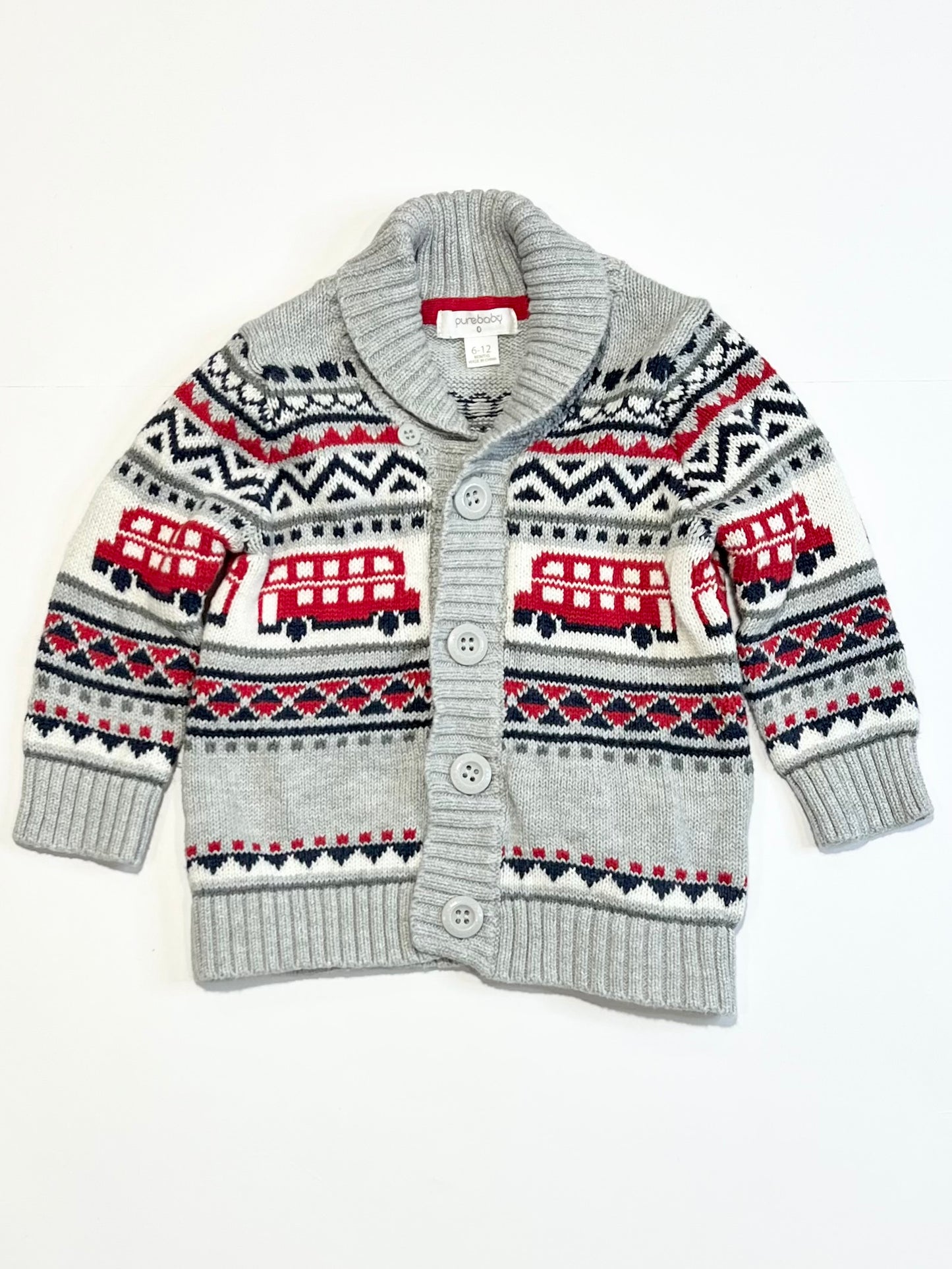 London bus cosy cardigan - Size 0