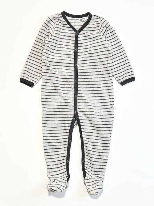 Striped velour onesie - Size 0
