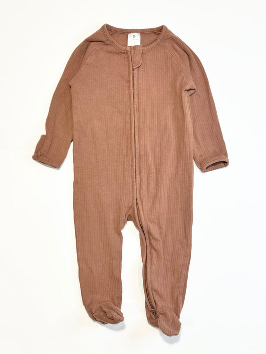 Ribbed zip onesie - Size 0