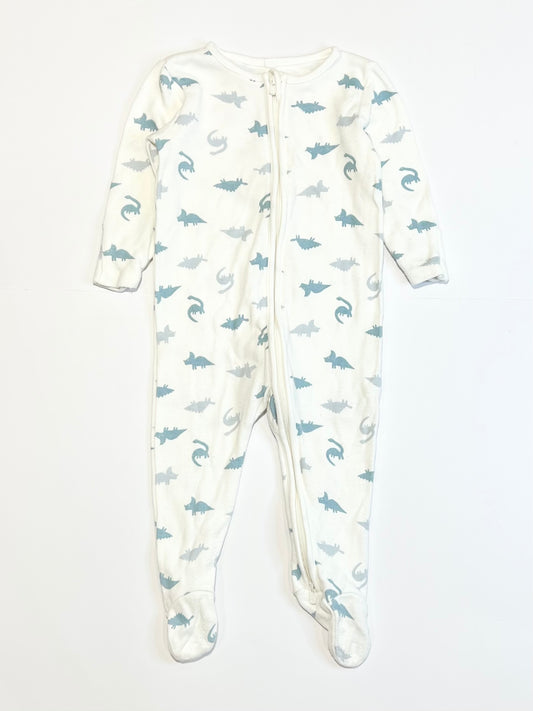 Dinos zip onesie - Size 6-9 months