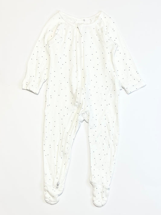 Blue spot zip onesie - Size 0